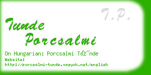 tunde porcsalmi business card